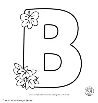 A coloring page of B