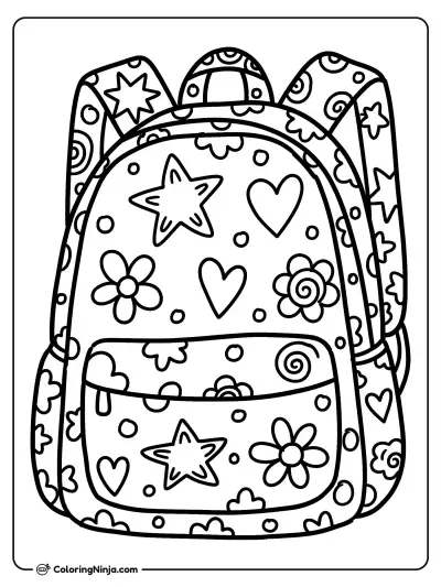 Mochila Escolar con Muchos Adornos