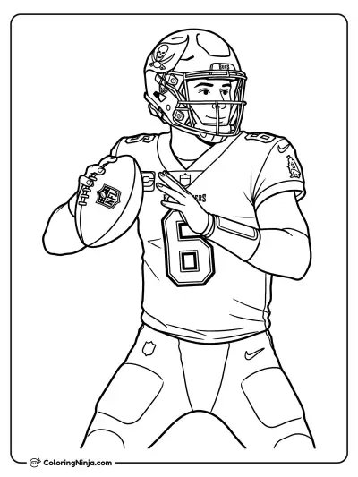Baker Mayfield lanzando un pase largo