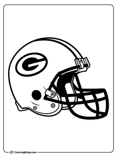 Green Bay Packers Helmet Coloring Page
