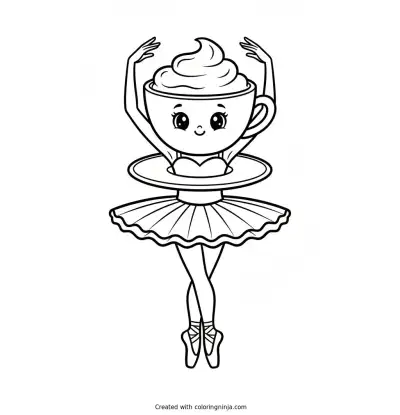 Ballerina Cappuccina Coloring Page