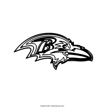 Baltimore Ravens Logo Coloring Page