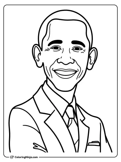 Barack Obama Coloring Page