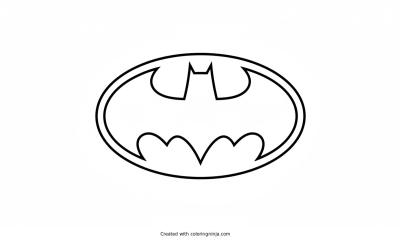 A coloring page of batman