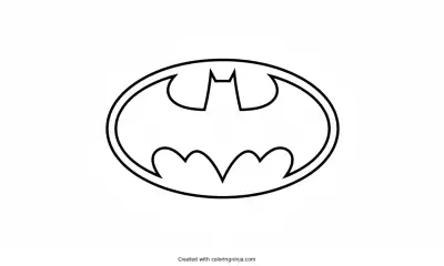 A coloring page of batman