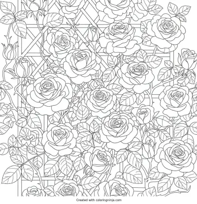 Un hermoso jardín de rosas