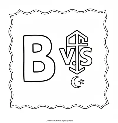 A coloring page of BIG v.s.Symbol

