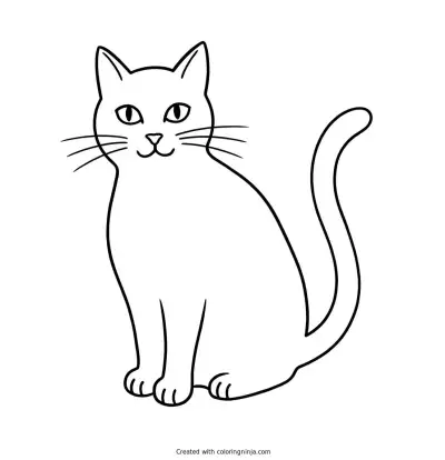 a Black Cat coloring page
