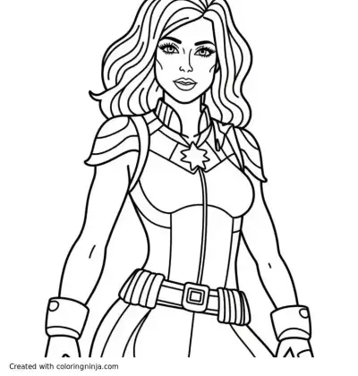 A coloring page of black widow winter soldier captain America  