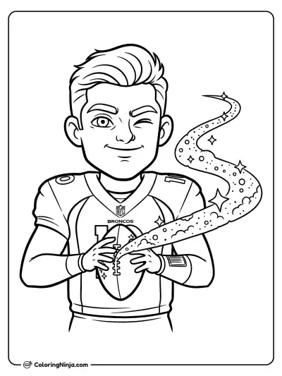 Bo Nix como héroe animado