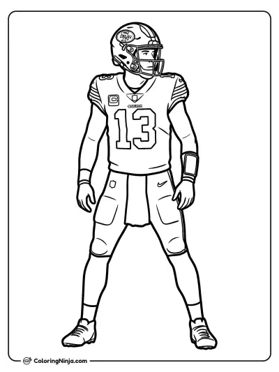 Brock Purdy in the Pocket Coloring Page