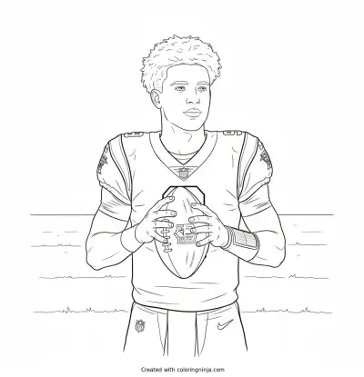 Bryce Young in the Pocket Coloring Page