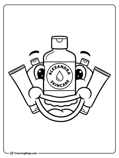Alexandra Skincare Products Coloring Page