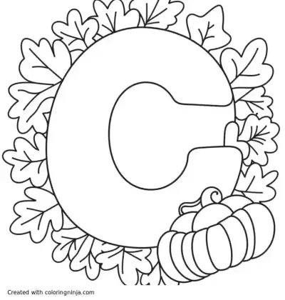 A coloring page of C