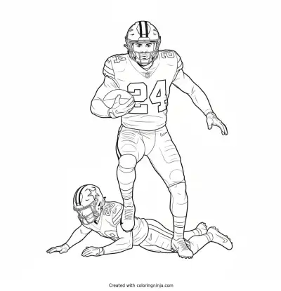 Caleb Downs High Stepping Return Coloring Page