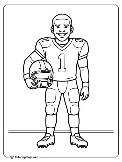 Cam Ward On The Sideline Coloring Page