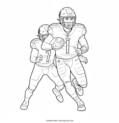 Cam Ward Scrambles Out Coloring Page
