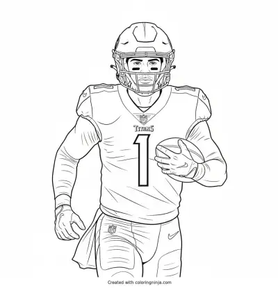 Cam Ward Tunnel Walk Pose Coloring Page