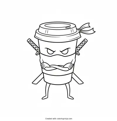 Cappuccino Assassino Coloring Page