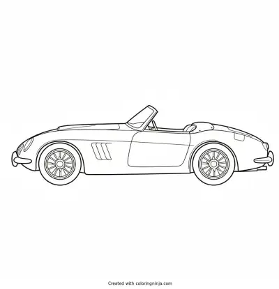 A coloring page of car