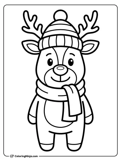 Reno con Gorro Invierno Calientito