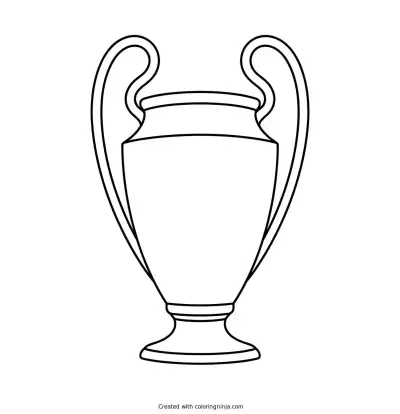 the Champions League Trophy coloring page