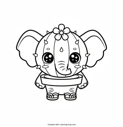 Chibi Lirili Larila Coloring Page