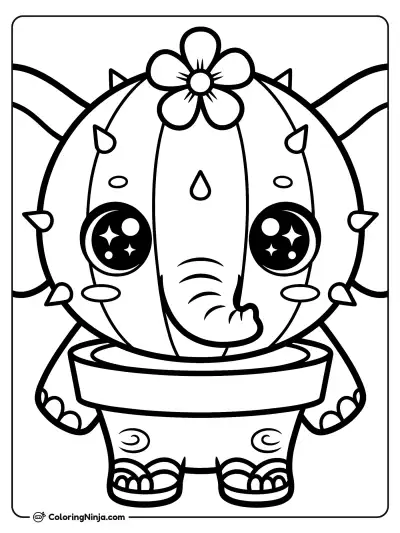 Chibi Lirili Larila Coloring Page