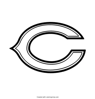 Chicago Bears C Logo Coloring Page