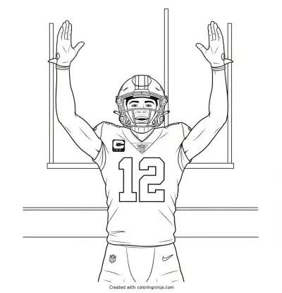 Chris Olave End Zone Celebration Coloring Page