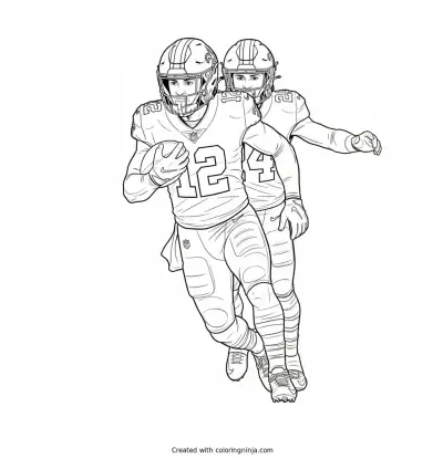 Chris Olave Running Routes Coloring Page