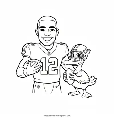 Chris Olave Cartoon Star Coloring Page