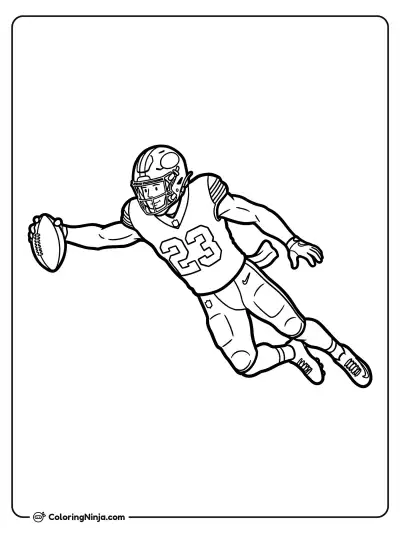 Christian McCaffrey saltando a la meta