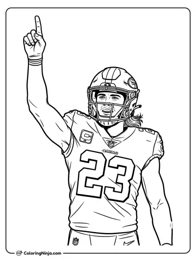 Celebración de touchdown de Christian McCaffrey