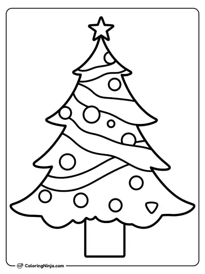 Árbol de Navidad decorado con estrella