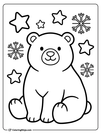Oso polar tierno y rechoncho