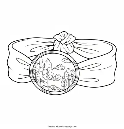 Ninja Metal Headband Coloring Page