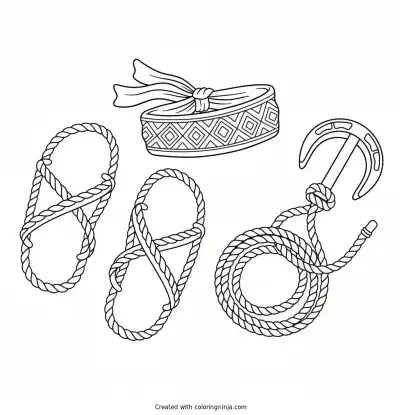 Ninja Gear Essentials Coloring Page