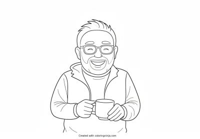 A coloring page of Cool to Be Cold Credits Frame