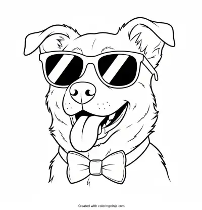 A Very Fancy Puppy Coloring Page