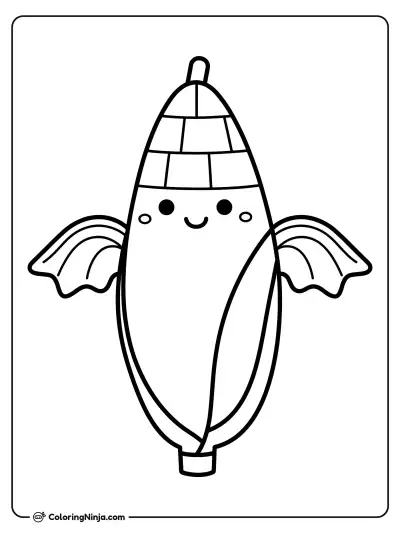 Crafty Corn From Poppy Playtime Coloring Page