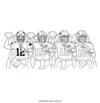 Quarterback Mountain Legend Coloring Page