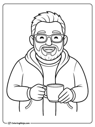 Cute Alligator Eating Cookies Coloring Page