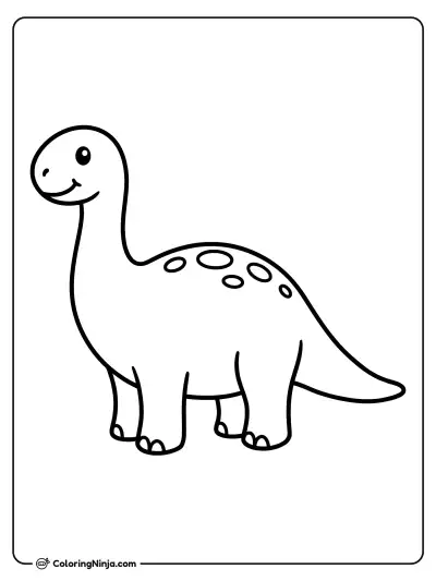 a Cute Dinosaur coloring page