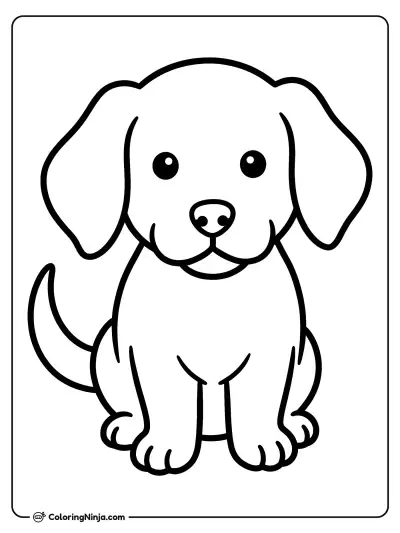 a Cute Puppy coloring page