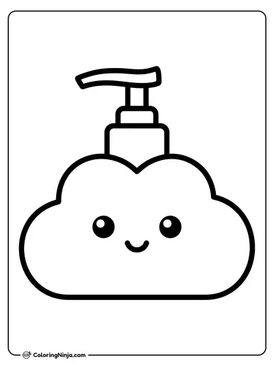 Botella dispensadora en forma de nube