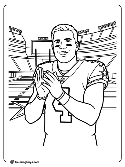 Dak Prescott aplaudiendo en el campo