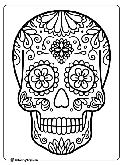 Calavera de Azúcar de Día de Muertos