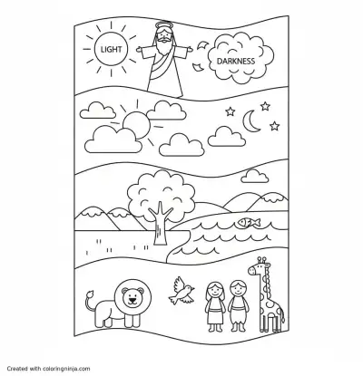 A coloring page of De Gênesis até apocalipse, me imagens para colorir 