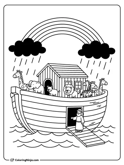 De Gênesis Até Apocalipse, Me Imagens Para Colorir Animals on the Ark Coloring Page